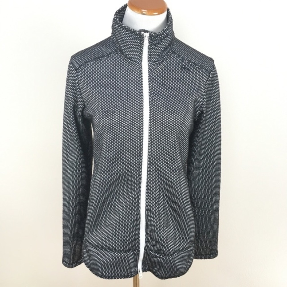 KAVU Women's Black White Textured Full Zip Jacket Women’s Sz Medium